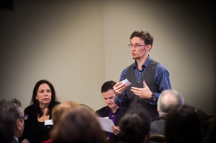 Fraternities: Problems or Solutions? - Panel discussion with Jackson Katz, Shane McKee, Paula Dranger, and Lisa Hickey. Hosted and moderated by Dale Thomas Vaughn