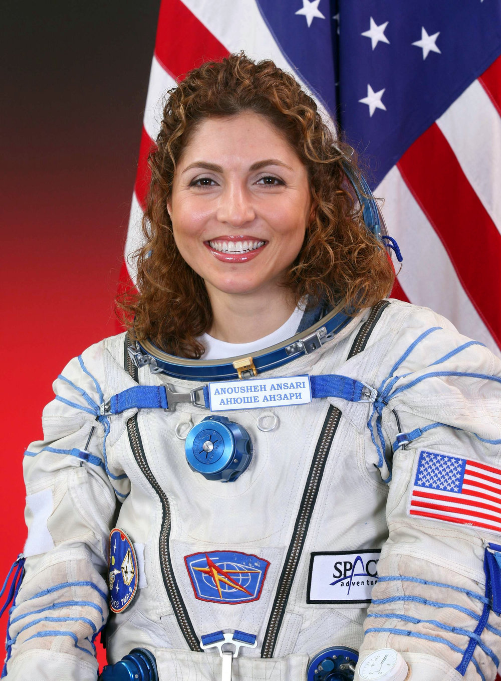 Anousheh Ansari, first Iranian woman in space, fourth overall self-funded space traveler, and the first self-funded woman to fly to the International Space Station.